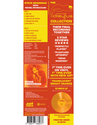 Steve Grossman - With Michel Petrucciani (Vinyle)