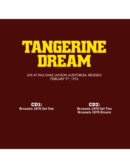 Tangerine Dream - Live at Paul-Emile Janson Auditorium, Brussels '76 (CD)