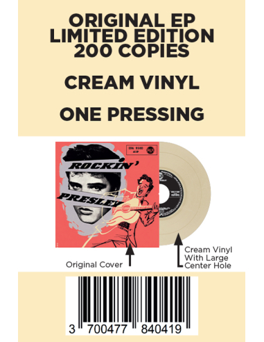 Elvis Presley - Rockin' Presley - Vinyle Crème (Allemagne) (Vinyle 7'')