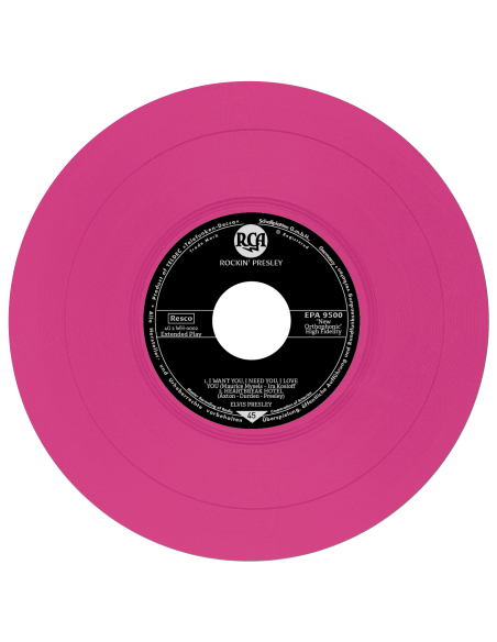 Elvis Presley - Rockin' Presley - Vinyle Rose (Allemagne) (Vinyle 7'')