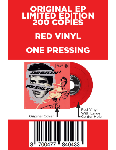Elvis Presley - Rockin' Presley - Vinyle Rouge (Allemagne) (Vinyle 7'')