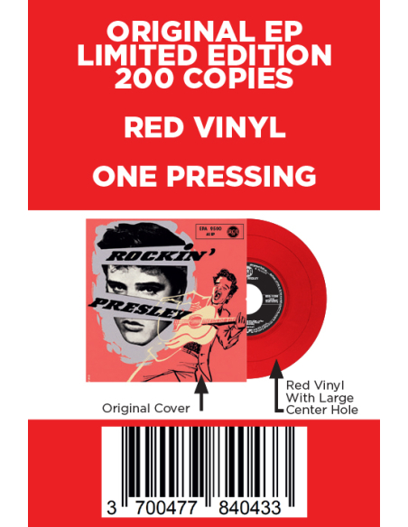 Elvis Presley - Rockin' Presley - Vinyle Rouge (Allemagne) (Vinyle 7'')