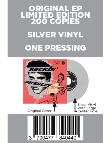 Elvis Presley - Rockin' Presley - Vinyle Argent (Allemagne) (Vinyle 7'')