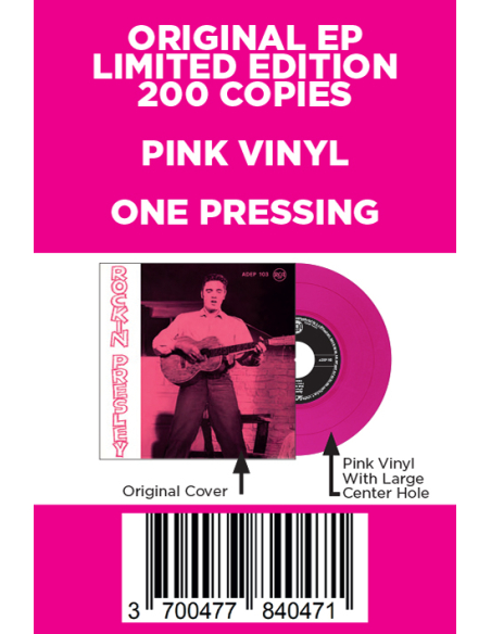 Elvis Presley - Rockin' Presley - Vinyle Rose (Danemark) (Vinyle 7'')