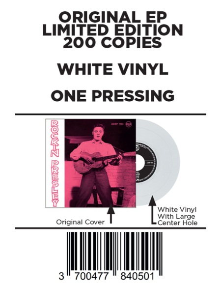 Elvis Presley - Rockin' Presley - Vinyle Blanc (Danemark) (Vinyle 7'')
