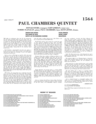 Paul Chambers - Quintet (Vinyle)