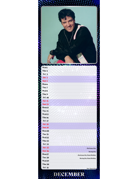 Elvis Presley - Calendrier Slim 2027