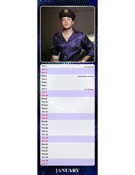 Elvis Presley - Calendrier Slim 2027
