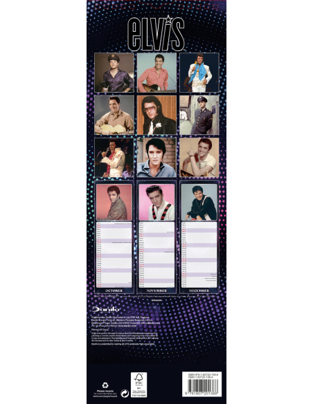 Elvis Presley - Calendrier Slim 2027