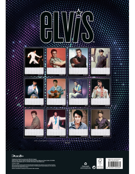 Elvis Presley - Calendrier A3 2027