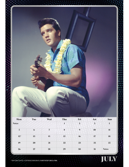 Elvis Presley - Calendrier A3 2027