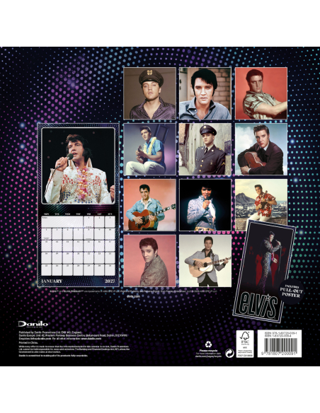 Elvis Presley - Calendrier Square 2027