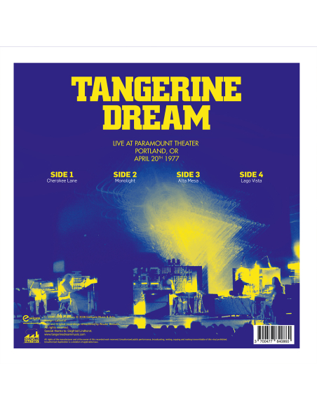 Tangerine Dream - Portland Concert - April 20th, 1977 - BF 2026 (Vinyle)
