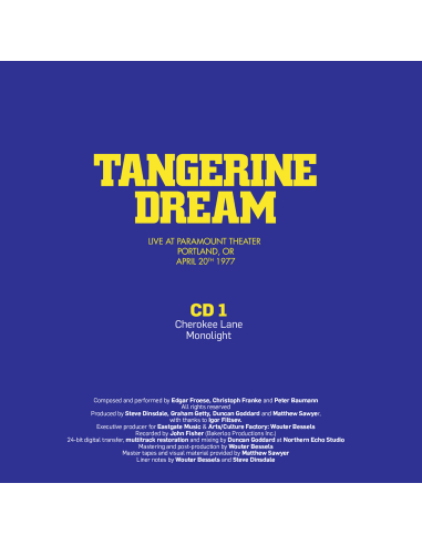 Tangerine Dream - Portland Concert - April 20th, 1977 - BF 2026 (CD)