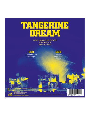 Tangerine Dream - Portland Concert - April 20th, 1977 - BF 2026 (CD)
