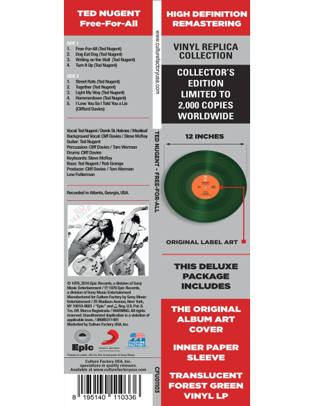 Ted Nugent - 33 Tours - State Of Shock (Vinyle Vert)   