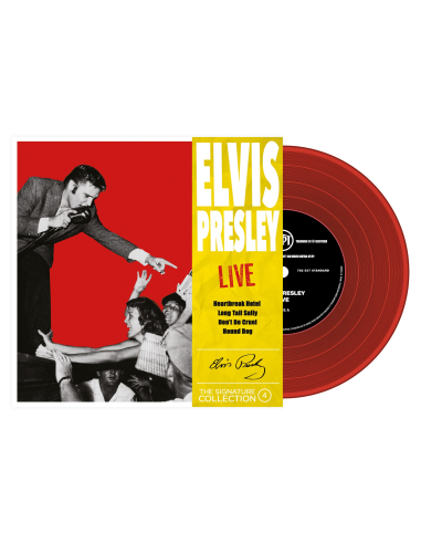 Elvis Presley - 45 Tours - The Signature Collection N°04 - Live (Vinyle Rouge)