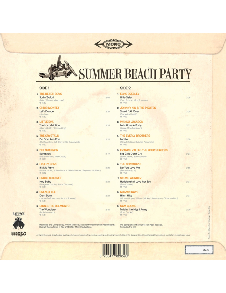 Various - 33 Tours - Summer Beach Party (Vinyle Jaune)