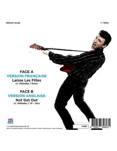 Johnny Hallyday - 45 Tours - Picture Disc N°09 (Version Française/Version Etrangère)