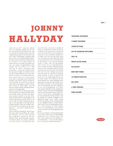  Johnny Hallyday - 33 Tours - Vogue Made In Hollande (Vinyle Noir)
