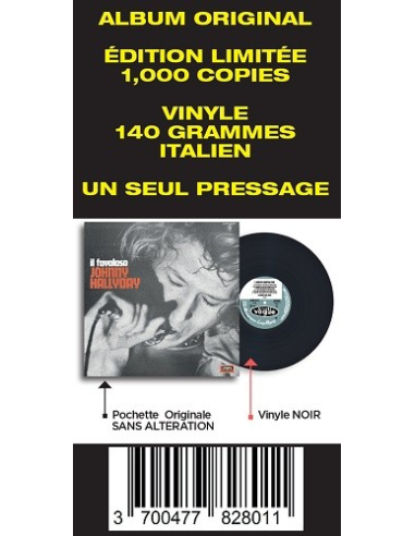 Johnny Hallyday - 33 Tours - Vogue Made In Italie - Il Favoloso (Vinyle Noir)