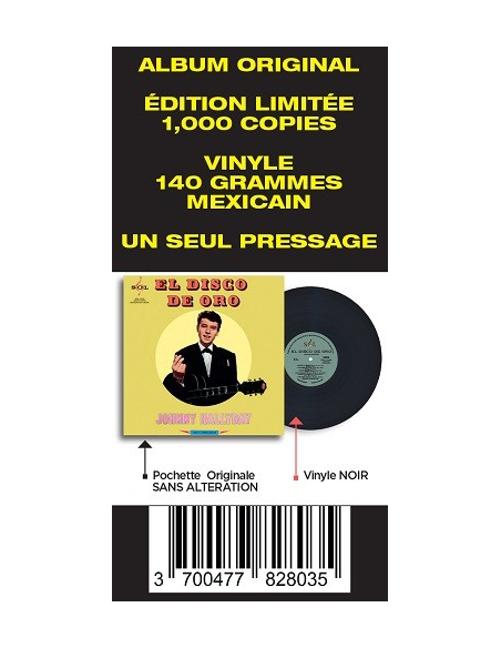 Johnny Hallyday - 33 Tours - Vogue Made In Mexique - El Disco De Oro (Vinyle Noir)