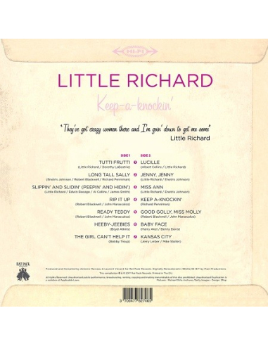 Little Richard - 3 Tours - Keep A-Knockin' (Vinyle Rose) + CD