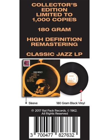 Hank Mobley - 33 Tours - No Room For Squares (Vinyle Noir)
