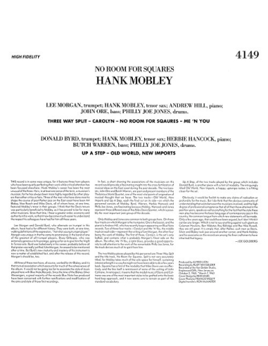 Hank Mobley - 33 Tours - No Room For Squares (Vinyle Noir)