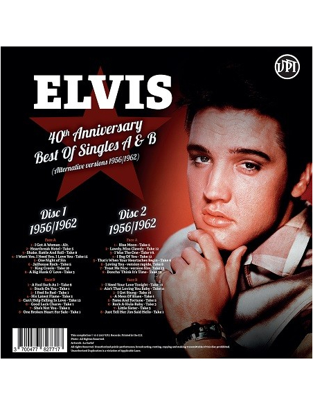 Elvis Presley - 33 Tours - 40th Anniversary - Best Of Singles A & B (Vinyle Noir) 