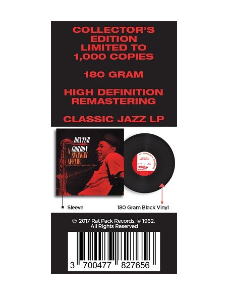 Dexter Gordon - 33 Tours - A Swingin' Affair (Vinyle Noir) 