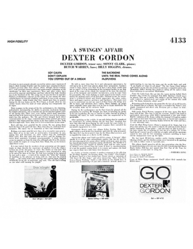 Dexter Gordon - 33 Tours - A Swingin' Affair (Vinyle Noir) 