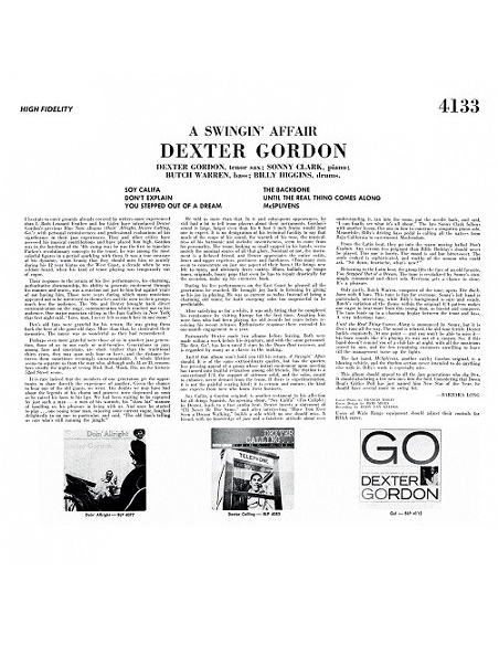 Dexter Gordon - 33 Tours - A Swingin' Affair (Vinyle Noir) 