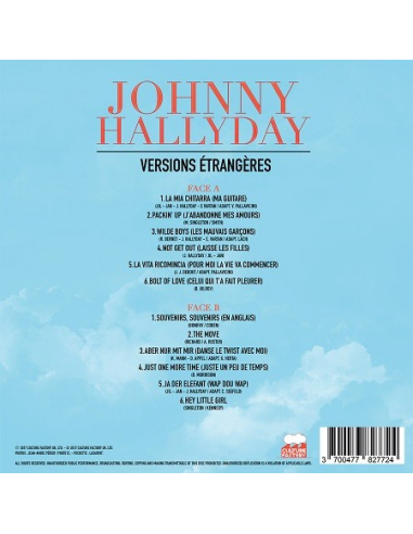  Johnny Hallyday - 33 Tours - Versions Étrangères (Vinyle Noir)