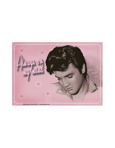 Elvis Carte Postale Pink Looking Down