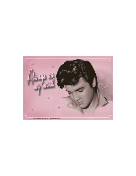 Elvis Carte Postale Pink Looking Down
