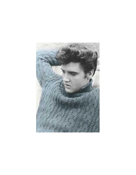 Elvis Carte Postale Blue Sweater