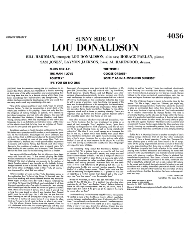 Lou Donaldson - Sunny Side Up - 33 Tours (Vinyle Noir)