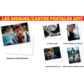 Johnny Hallyday - Disques/Cartes Postales (Lot de 5)