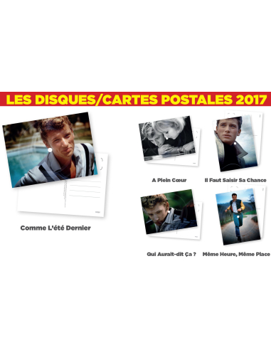 Johnny Hallyday - Disques/Cartes Postales (Lot de 5)