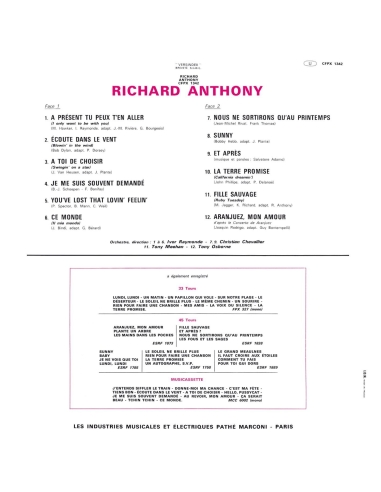 CD - Richard Anthony - Aranjuez Mon Amour
