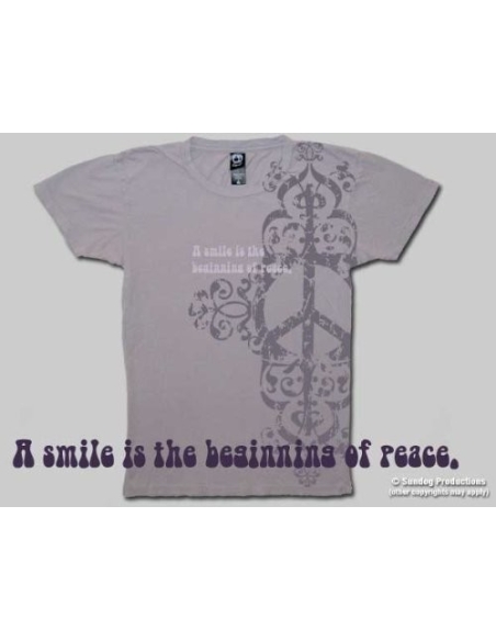 T-Shirt Peace Smiles - Femme - Medium