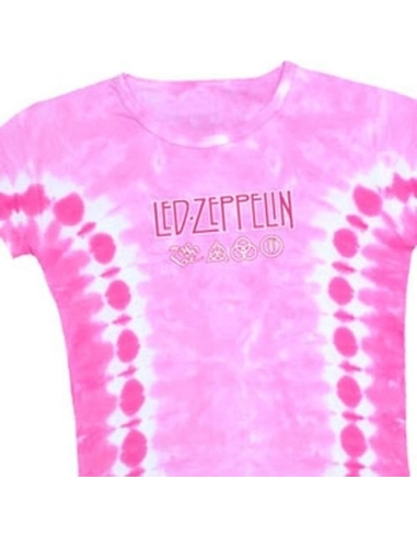 T-Shirt Led Zeppelin - Pink Logo - Femme - Small
