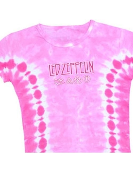 T-Shirt Led Zeppelin - Pink Logo - Femme - Small