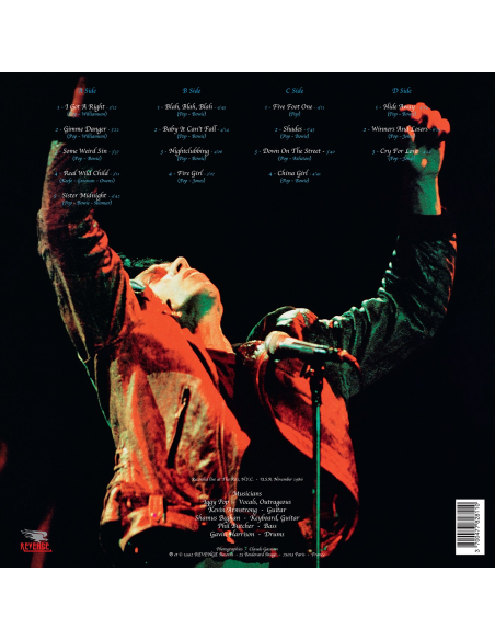 Iggy Pop - 33 Tours - Live At The Ritz 1986 (Vinyle Rouge) - RSD 2018