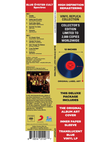 Vinyle - Blue Oyster Cult - Spectres (Vinyle Bleu)