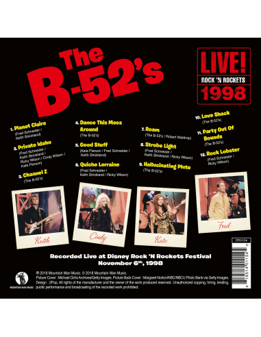 CD - The B-52's - Live At Rock 'N Rockets