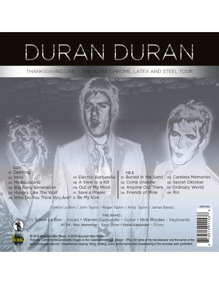 CD - Duran Duran - The Ultra Chrome, Latex And Steel Tour