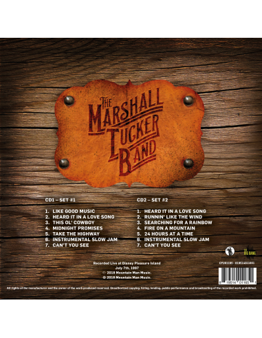 CD - Marshall Tucker Band - Live At Pleasure Island
