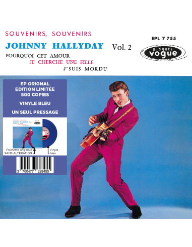 Johnny Hallyday - Souvenirs, Souvenirs (Vinyle BLEU)